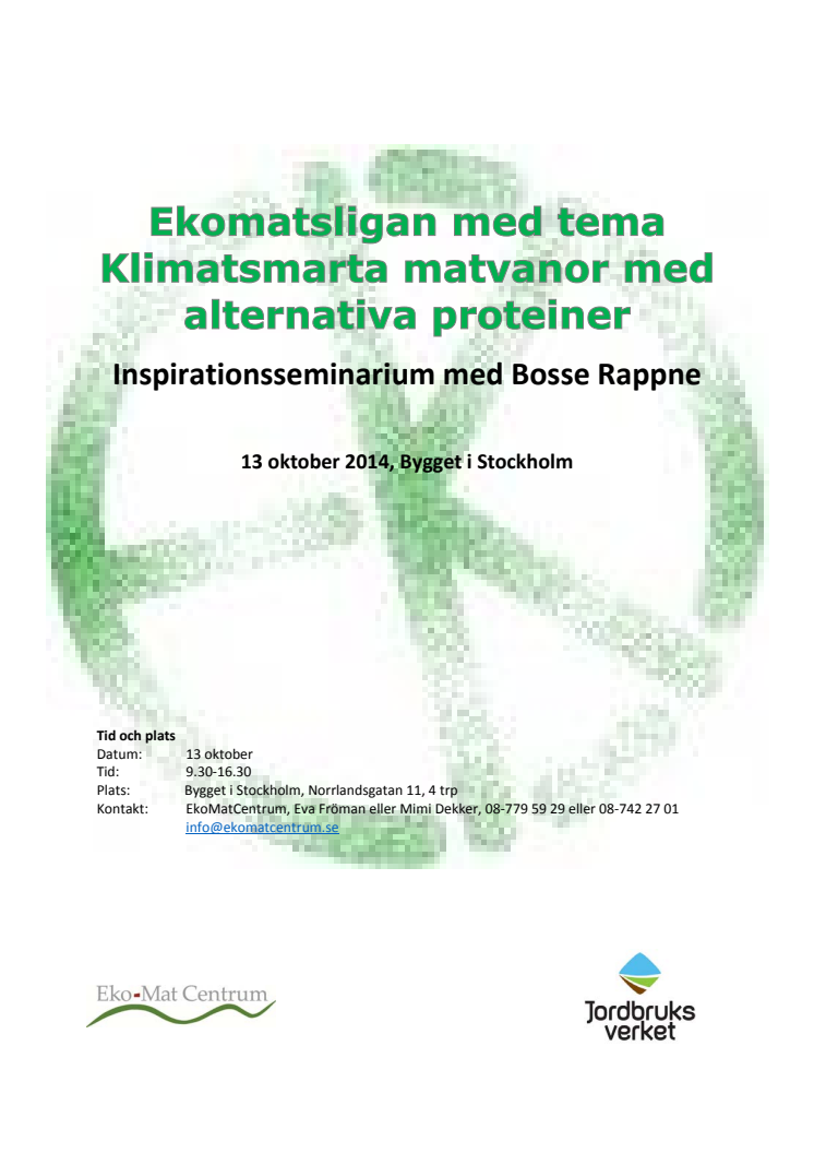 Ekomatsligan 2014 - Klimatsmarta alternativa proteiner