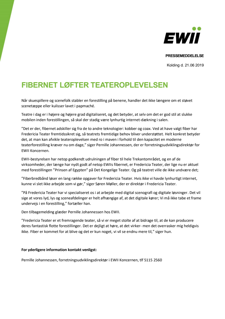 Fibernet giver en bedre teateroplevelse 