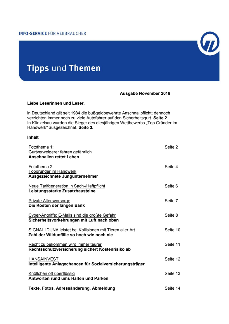 Tipps und Themen 11-2018