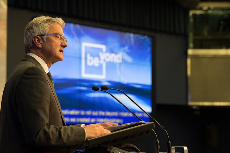 Audi CEO Rupert Stadler taler på FN-konferencen 'AI for Good Global Summit' 7 juni 2017 i Geneve