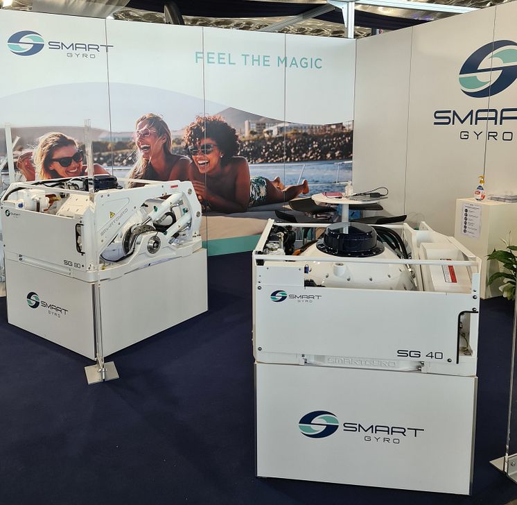 Hi-res image - Smartgyro - Gyro stabilization technology specialist Smartgyro introduces the SG40 and SG80 gyro stabilizers at Sanctuary Cove Boat Show
