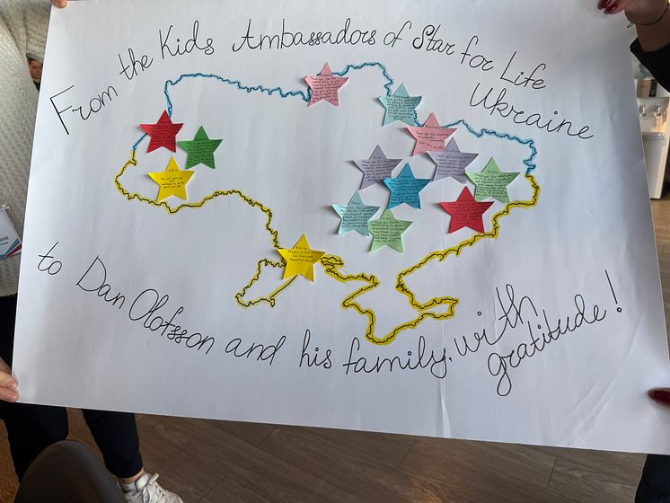 Hälsningar från barnambassadörer på Star for Life Ukraine 