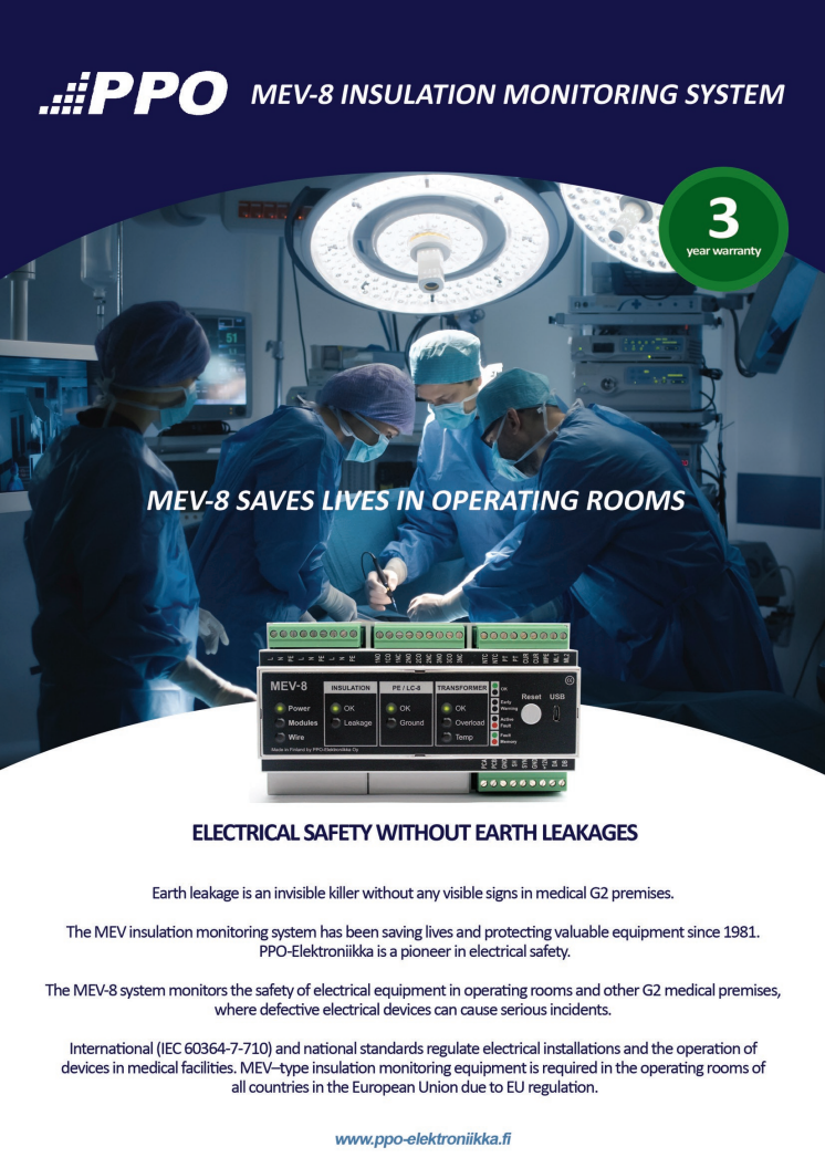 MEV-8 Insulation Monitoring System / Brochure