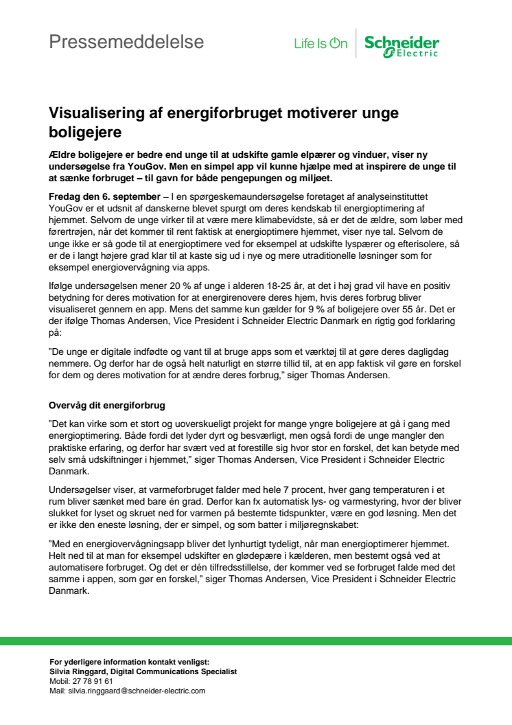 Visualisering af energiforbruget motiverer unge boligejere