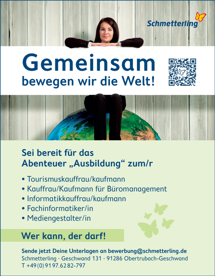 Flyer: Ausbildung bei Schmetterling