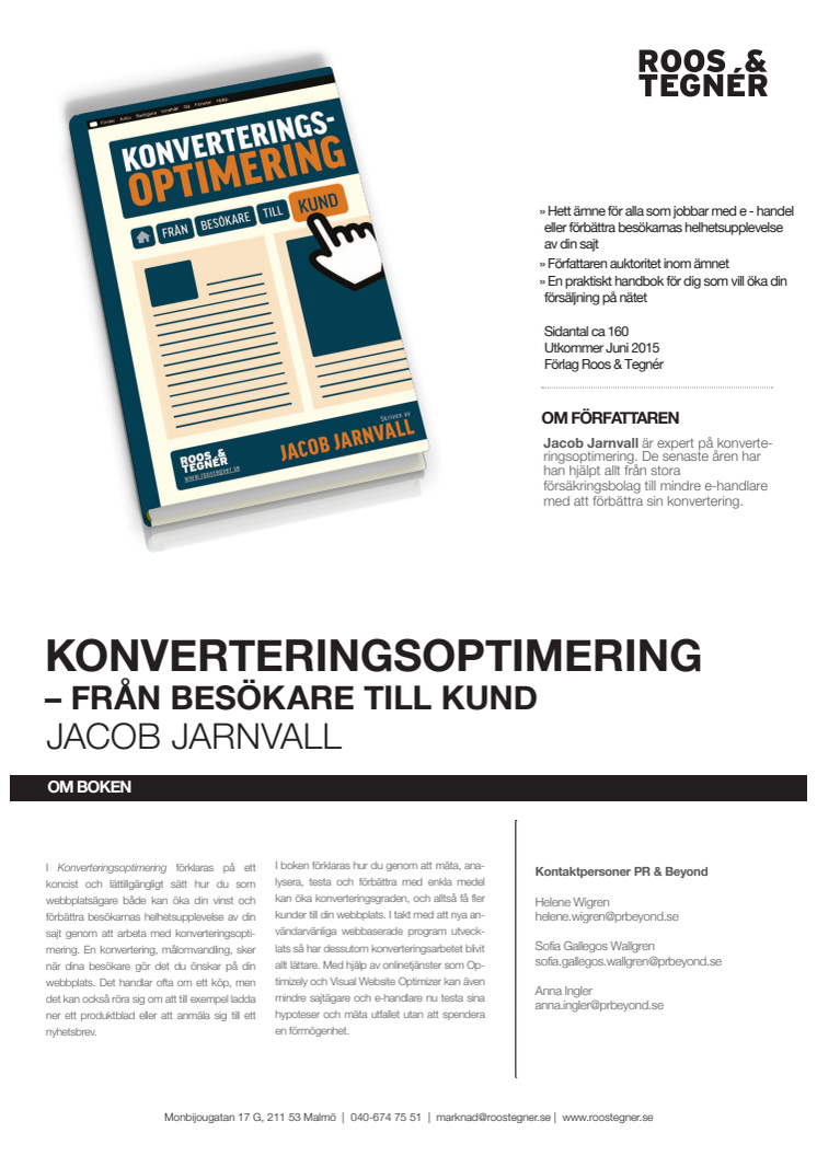Konverteringsoptimering information - en bok av Jacob Jarnvall