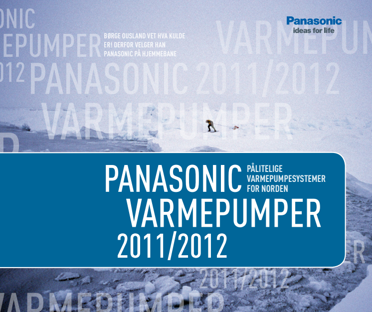 Panasonic luft til luft varmepumpe brosjyre for 2012