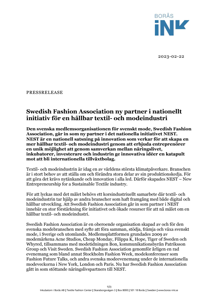 PM - Swedish Fashion Association ny partner i nationellt initiativ för en hållbar textil- och modeindustri.pdf