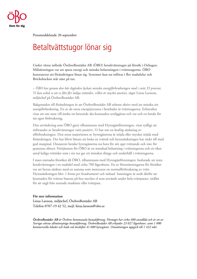 Betaltvättstugor lönar sig