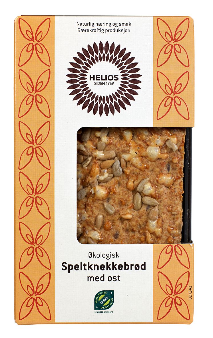 Helios speltknekkebrød med ost økologisk 200 g