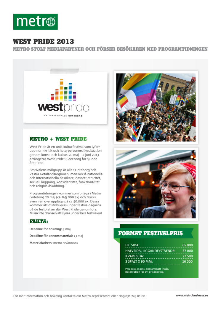 West Pride Säljblad