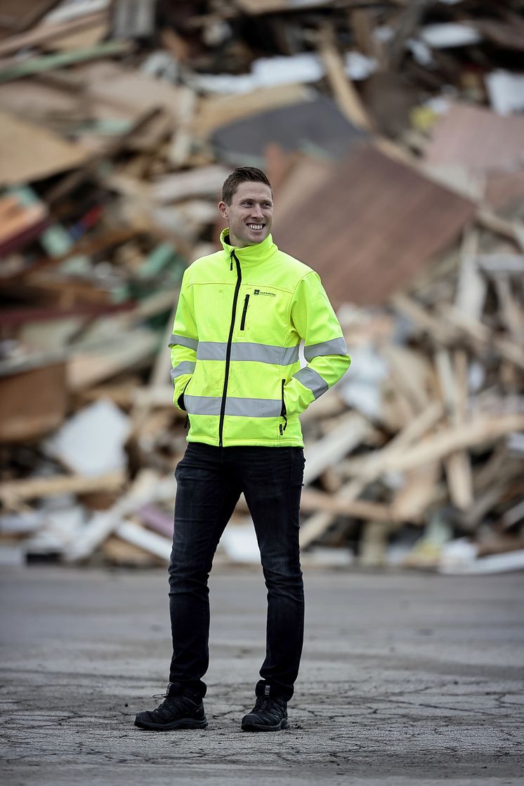 Fredrik Bottenmark, platschef på Månsemyr återvinningscentral