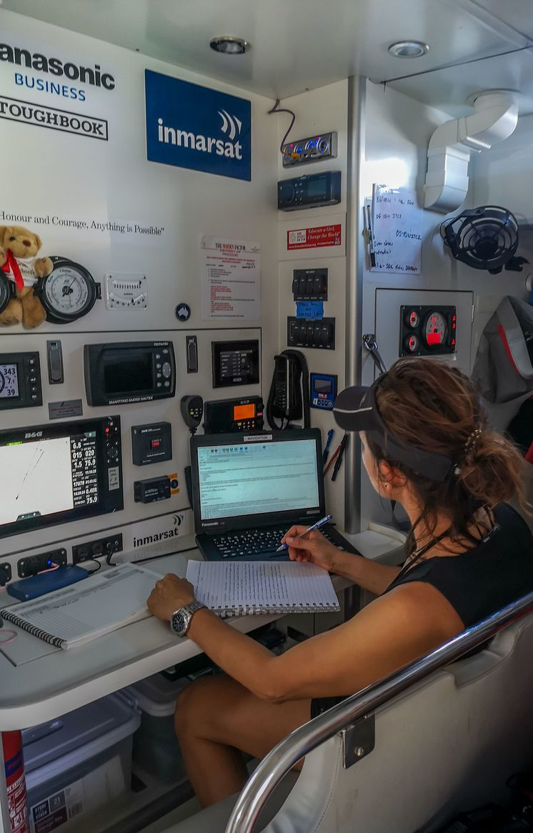 HI-res image - Inmarsat - The crew on-board Maiden are benefiting from reliable satellite communications provided by Connectivity Partner Inmarsat during their global tour