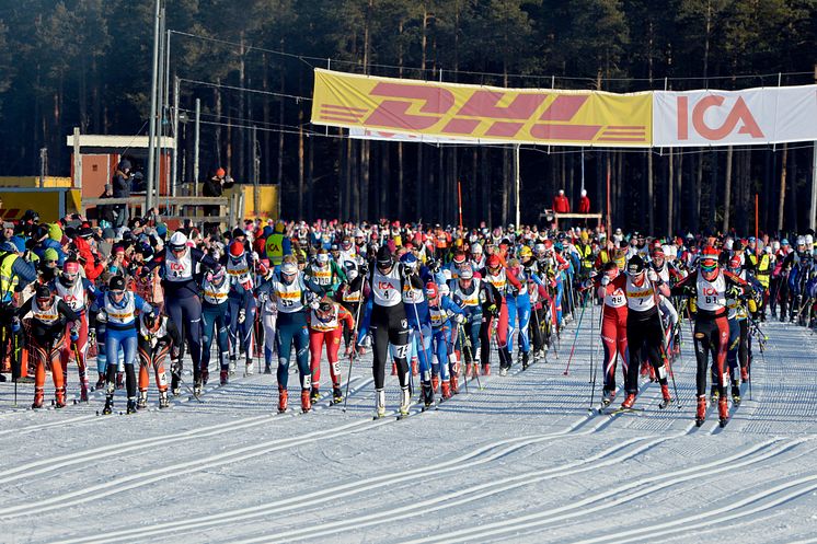 Tjejvasan 2016-02-27, starten i Oxberg