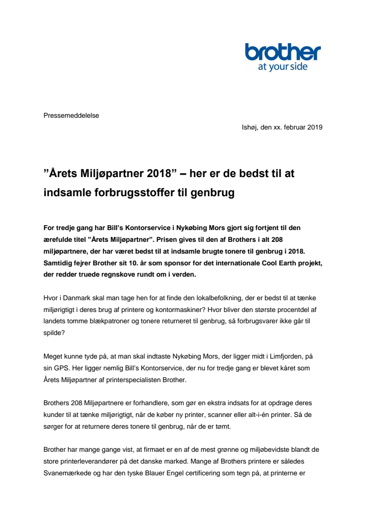 Årets Miljøpartner 2018 – her er de bedst til at indsamle forbrugsstoffer til genbrug