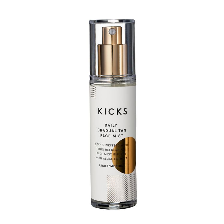 KICKS Beauty Gradual Tan Facial Mist LightMedium