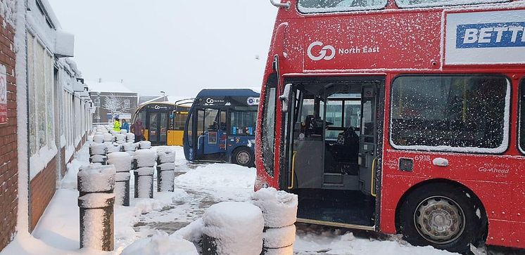 Go North East pulls out all the stops during snow disruption