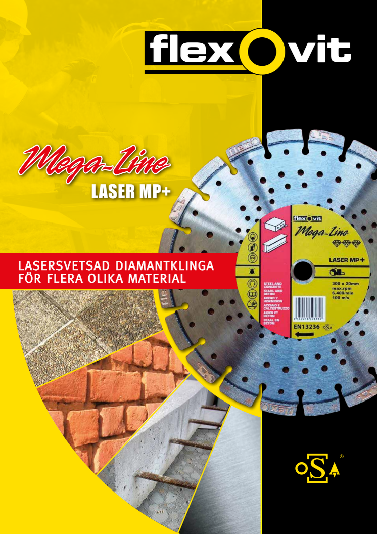 Diamantklinge Mega-Line Laser MP+ til forskellige materialer - Brochure