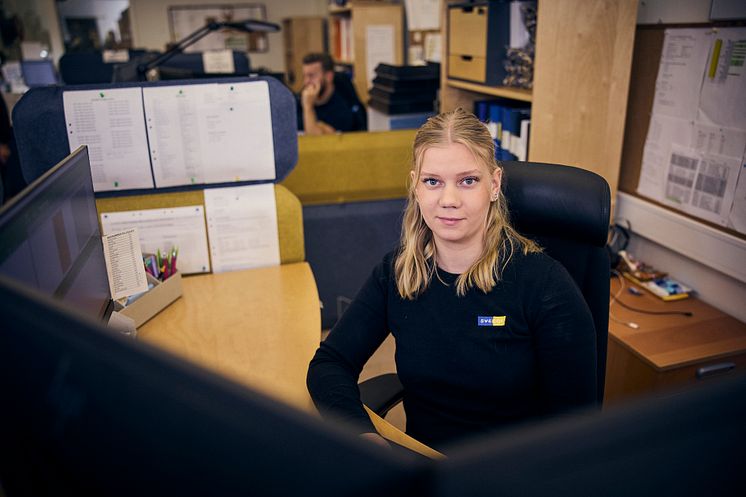 Ida Persson på jobbet
