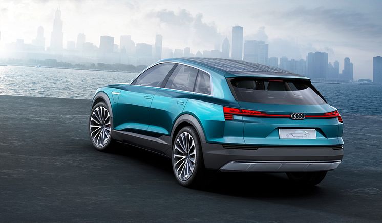 Audi e-tron quattro concept - static left side rear - electric green