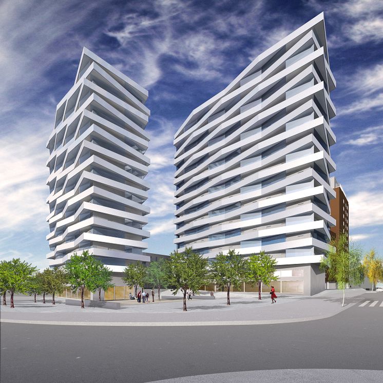Strängbetong levererar stommen till Kv Tuletorget i Sundbyberg