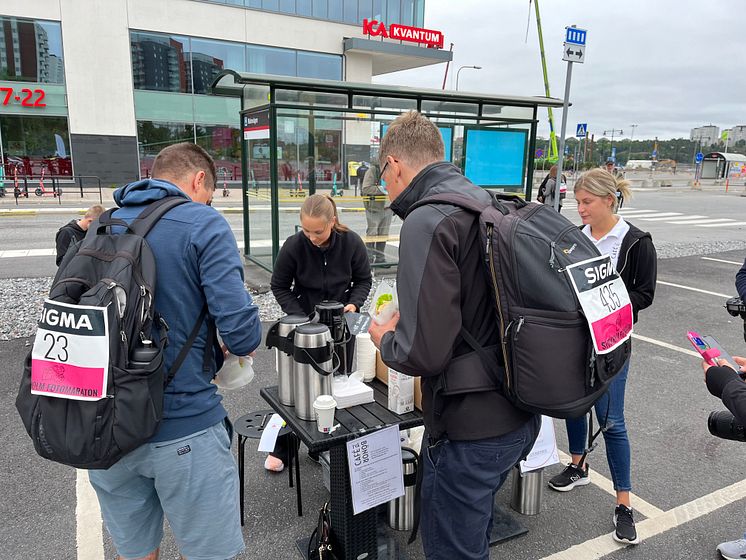 Stockholm Fotomaraton Frukoststation i Värtahamnen