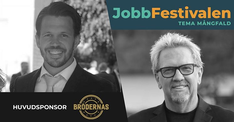 Joakim Wiklander medgrundare och VD på Brödernas och Mats Wernheim initiativtagare till Jobbfestivalen