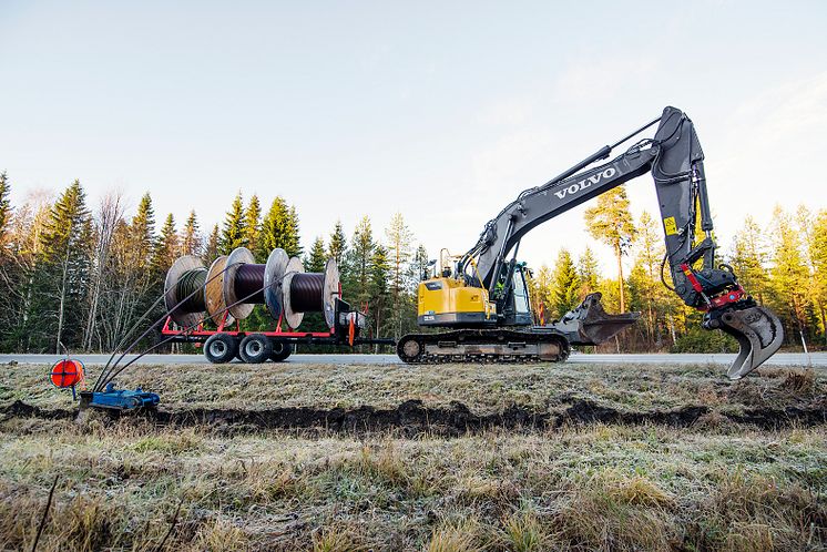 Volvo ECR235C i arbete - Aspsjö Entreprenad (bild 2)