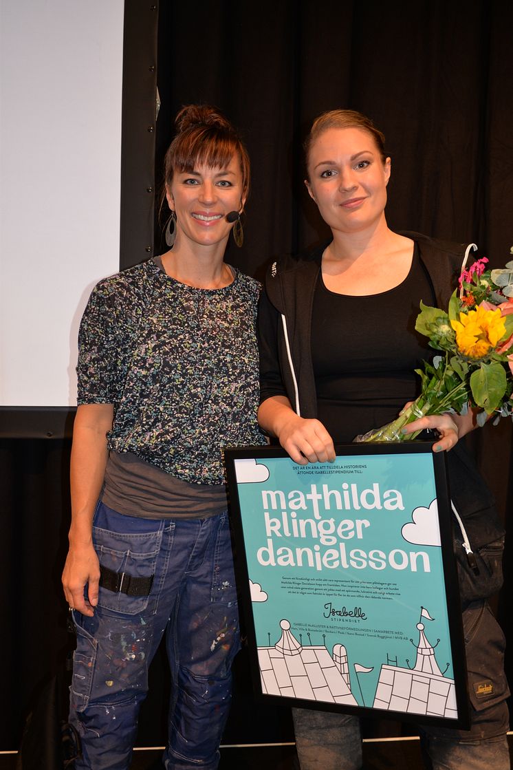 Mottagare av Isabellestipendiet, plåtslagaren Mathilda Klinger Danielsson