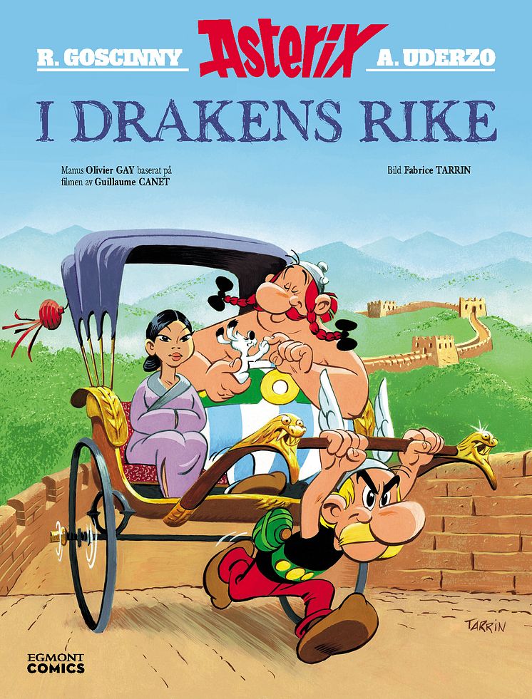 Asterix i Drakens Rike omslag