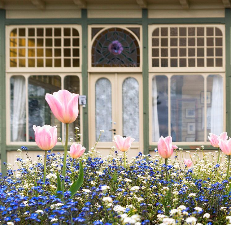 Hagen foran Edvard Griegs villa / The garden in front of Edvard Grieg's villa at Troldhaugen. Foto: Dag Fosse.