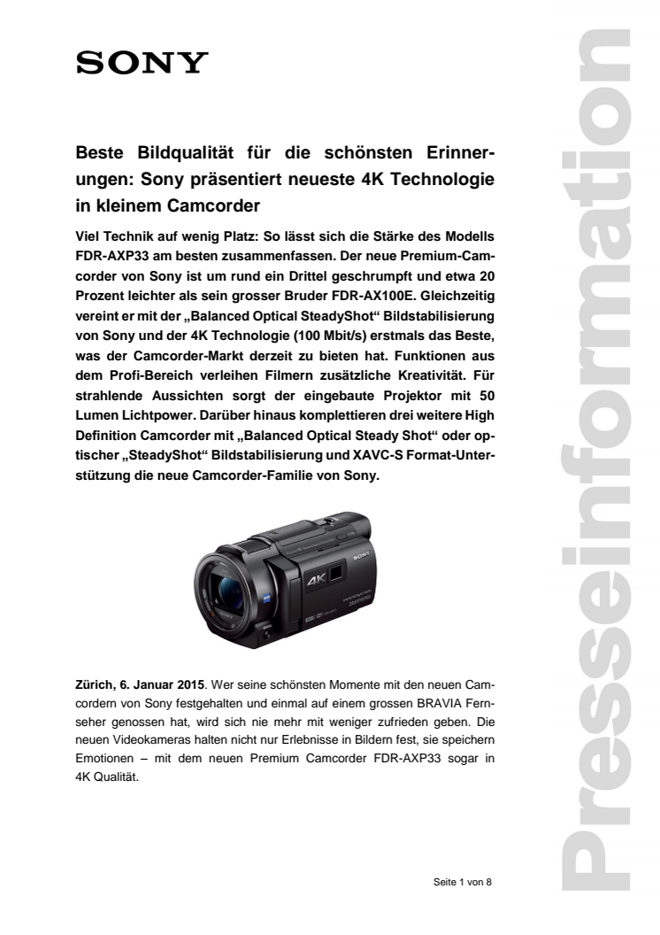 Medienmitteilung_CES 2015_Camcorder_D-CH_150106