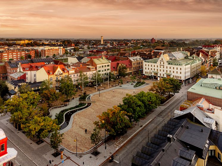 Stora torg i Eslöv nominerat till årets landsskapsarkitekturpris