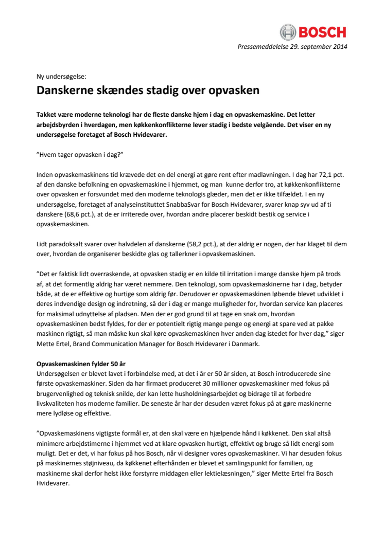 Ny undersøgelse: Danskerne skændes stadig over opvasken