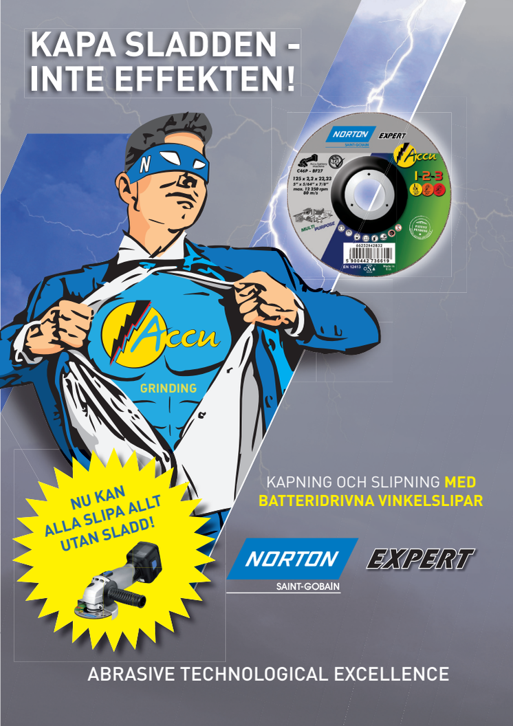 Broschyr Norton Expert Accu - Kapskivor och navrondeller för batteridrivna vinkelslipar