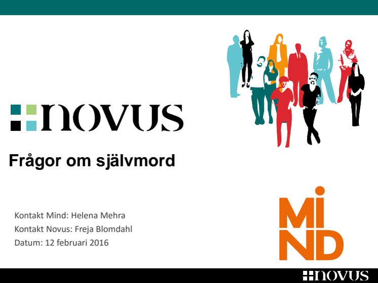 Novus/Mind Diagramrapport feb 2016: Svårt tala om självmordstankar 