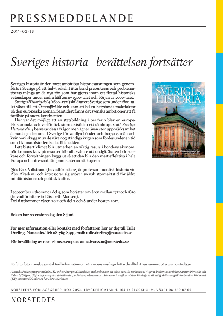 Sveriges historia - berättelsen fortsätter