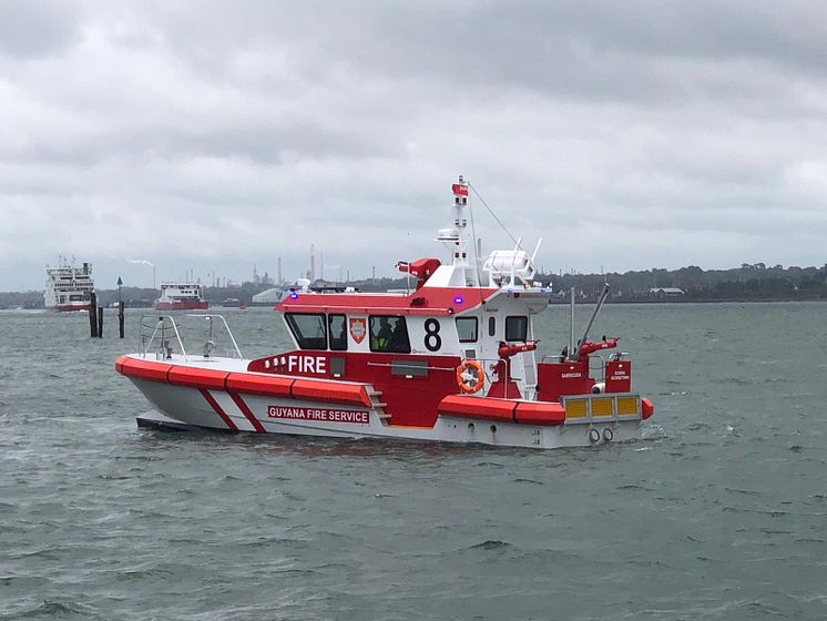 Image - Fischer Panda UK - AMC's latest high-performance fire-fighting vessel, named Barracuda