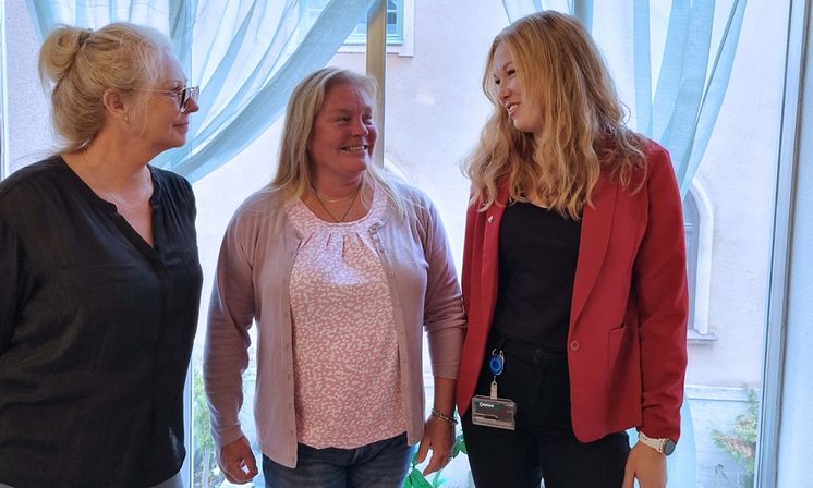 Charlotte, Carina och Frida på Fokushuset