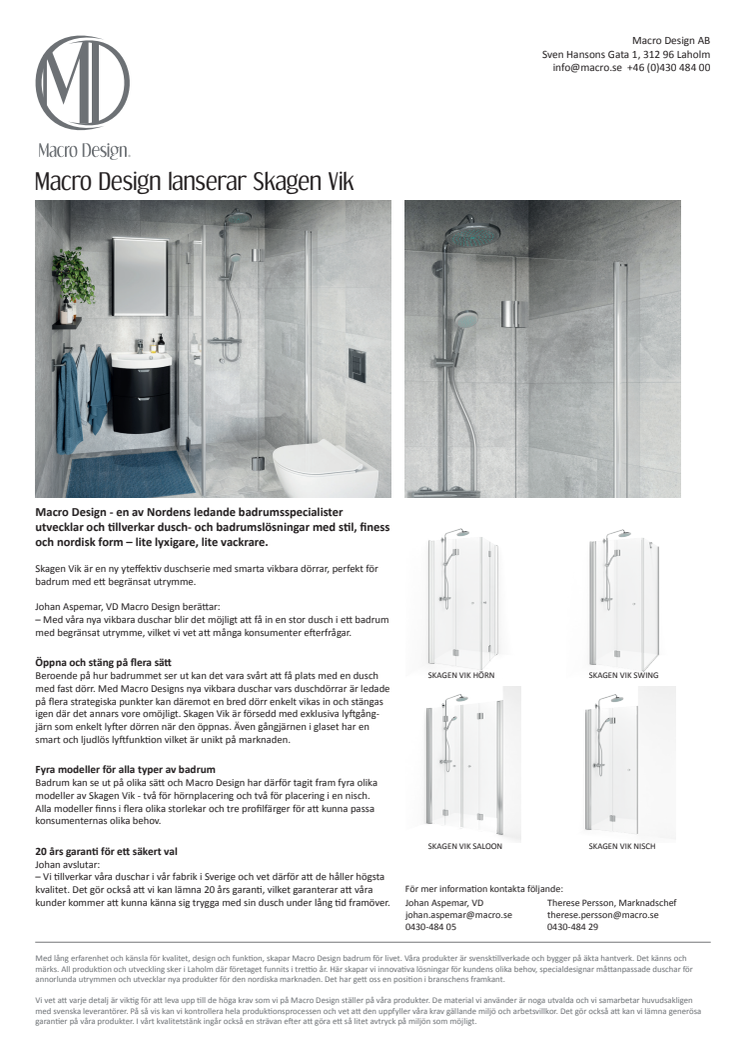 Macro Design lanserar Skagen Vik