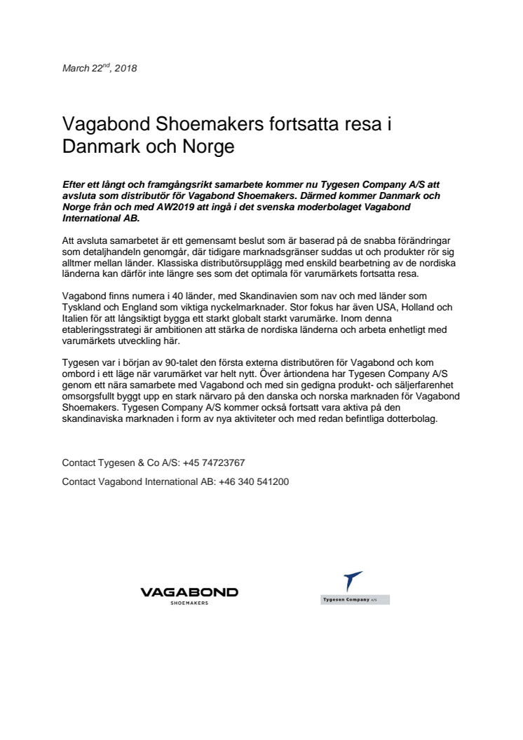 Vagabond Shoemakers fortsatta resa i Danmark och Norge