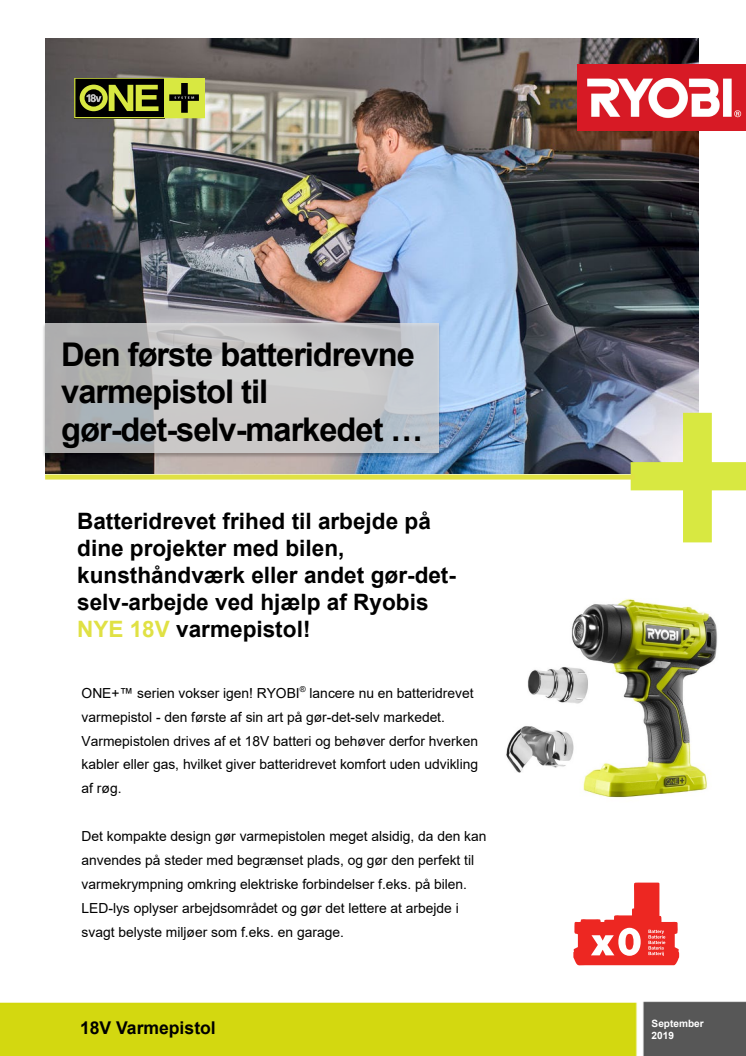 Den første batteridrevne  varmepistol til  gør-det-selv-markedet …