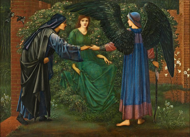 Edward Burne-Jones: The Heart of the Rose / Rosens hjerte (1889). Eier: Agnews Gallery, London