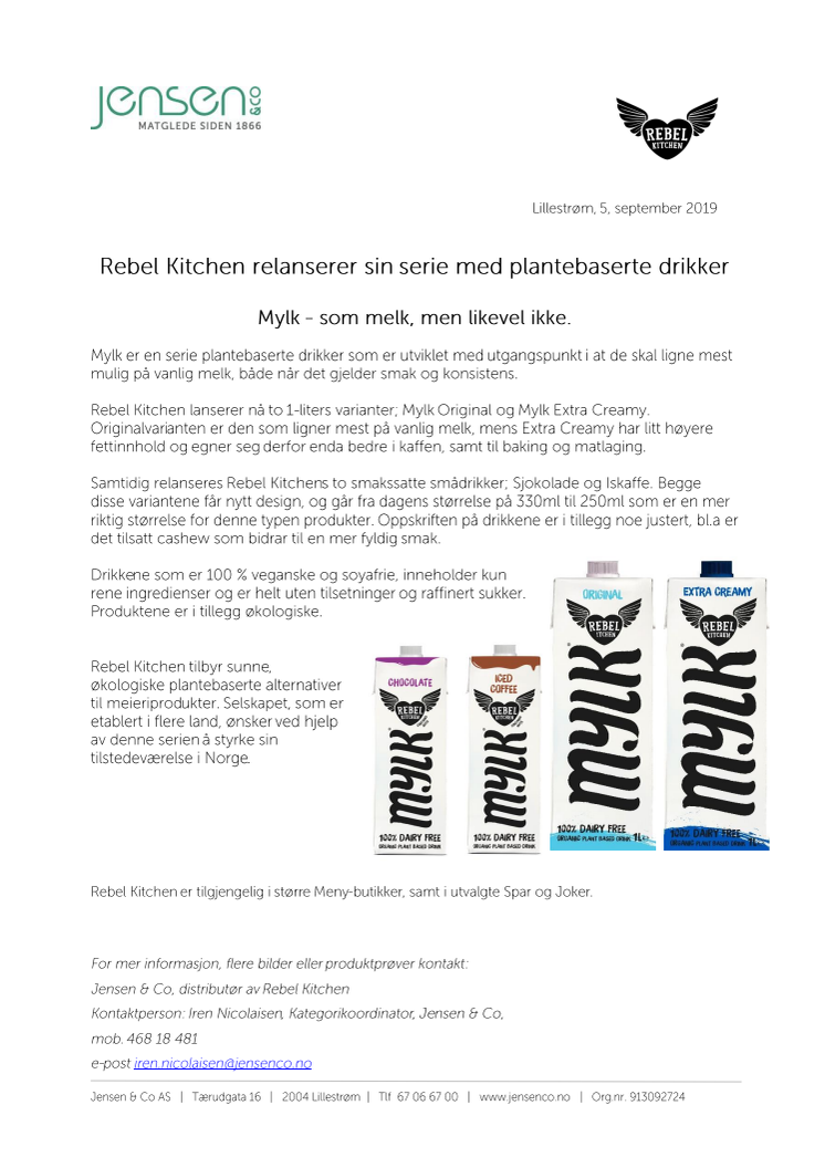  Rebel Kitchen relanserer sin serie med plantebaserte drikker