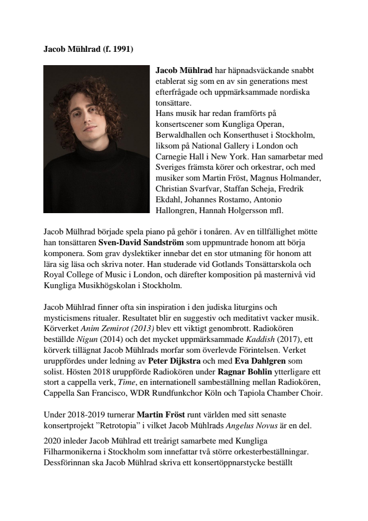 Jacob Mühlrad - Biografi