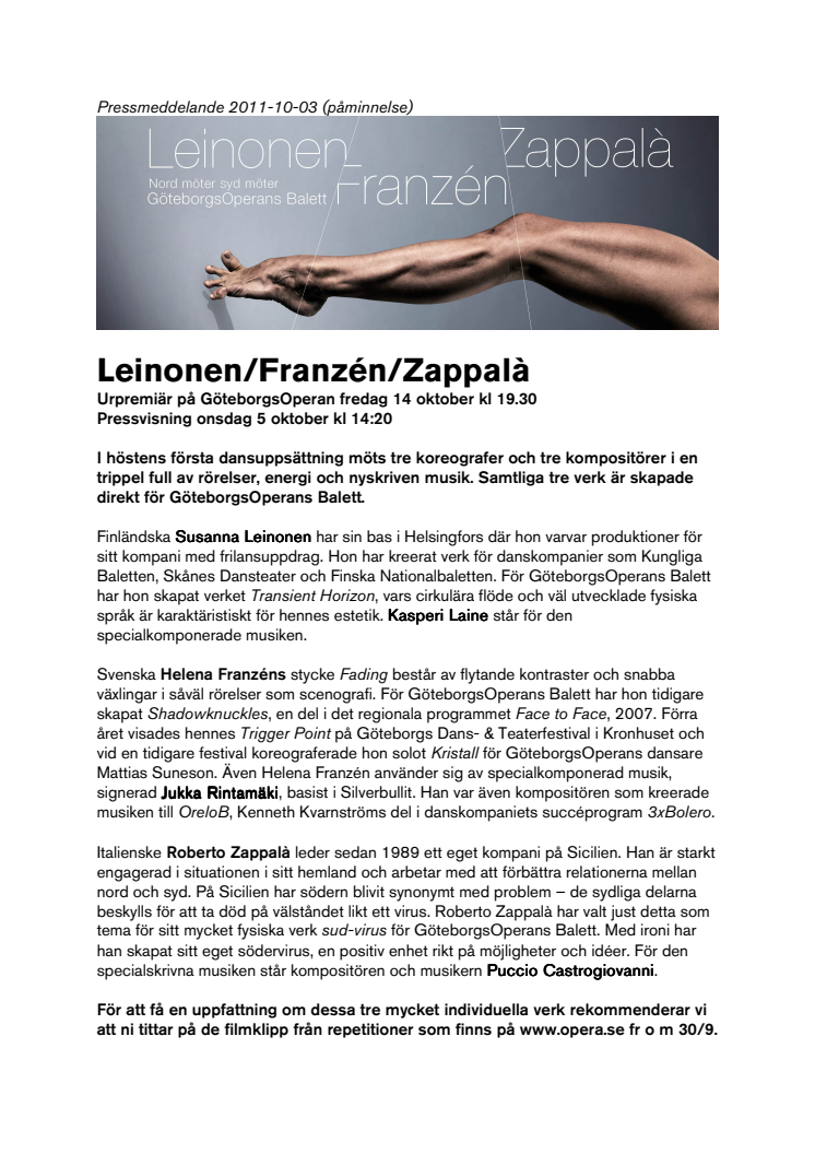 Påminnelse - Leinonen/Franzén/Zappalà