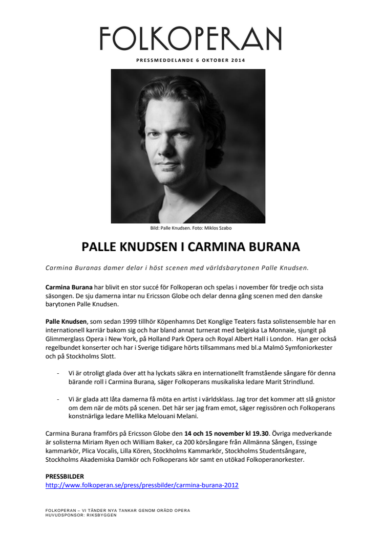 PALLE KNUDSEN I CARMINA BURANA