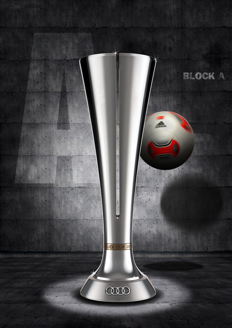 The trophy for the 2015 Audi Cup winner