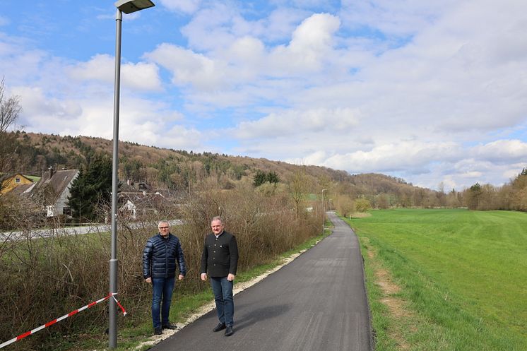 Beleuchtung Radweg Saal