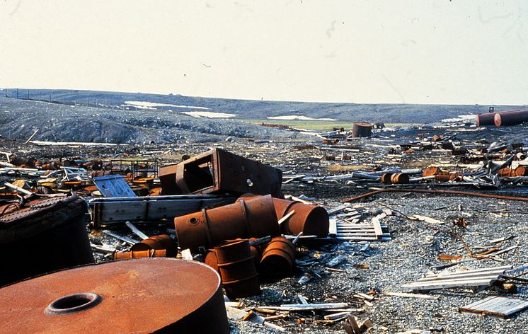 Scrap metal littered the beaches of Guba Chernaya, Novaya Zemlya 